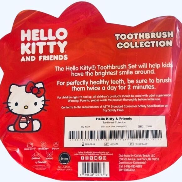 Sanrio Hello Kitty & Friends Toothbrush Collection 5 Count Travel Cover NEW - Picture 3 of 6